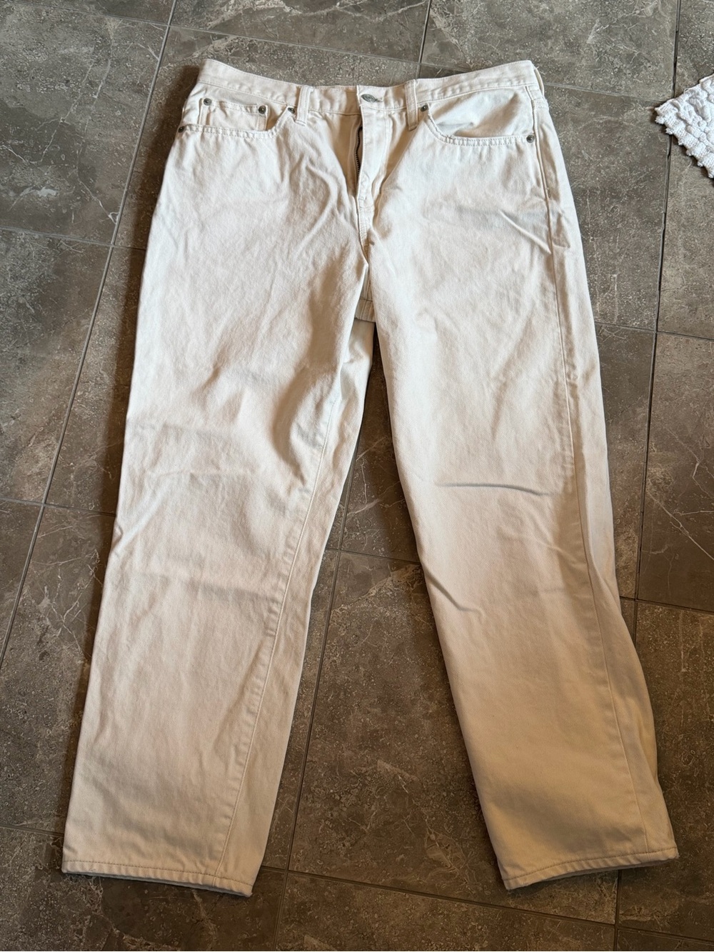 J. Crew Women's Boyfriend Jeans in Off-White